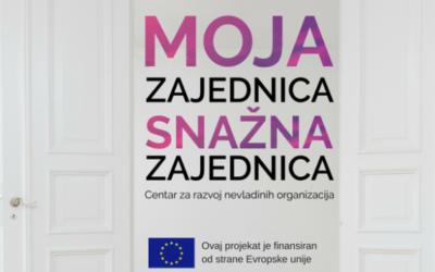 Poziv za dostavljanje prijedloga projekata : Moja zajednica-Snažna zajednica – Ispravka