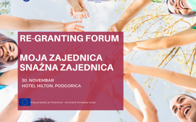 RE-GRANTING FORUM MOJA ZAJEDNICA – SNAŽNA ZAJEDNICA