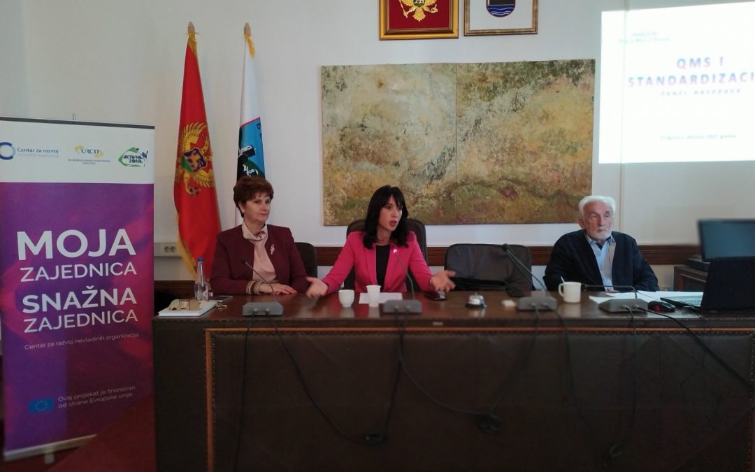 Panel diskusija „Sistem obezbjeđenja kvaliteta u radu nevladinih organizacija u Crnoj Gori- ISO 9001 standard“